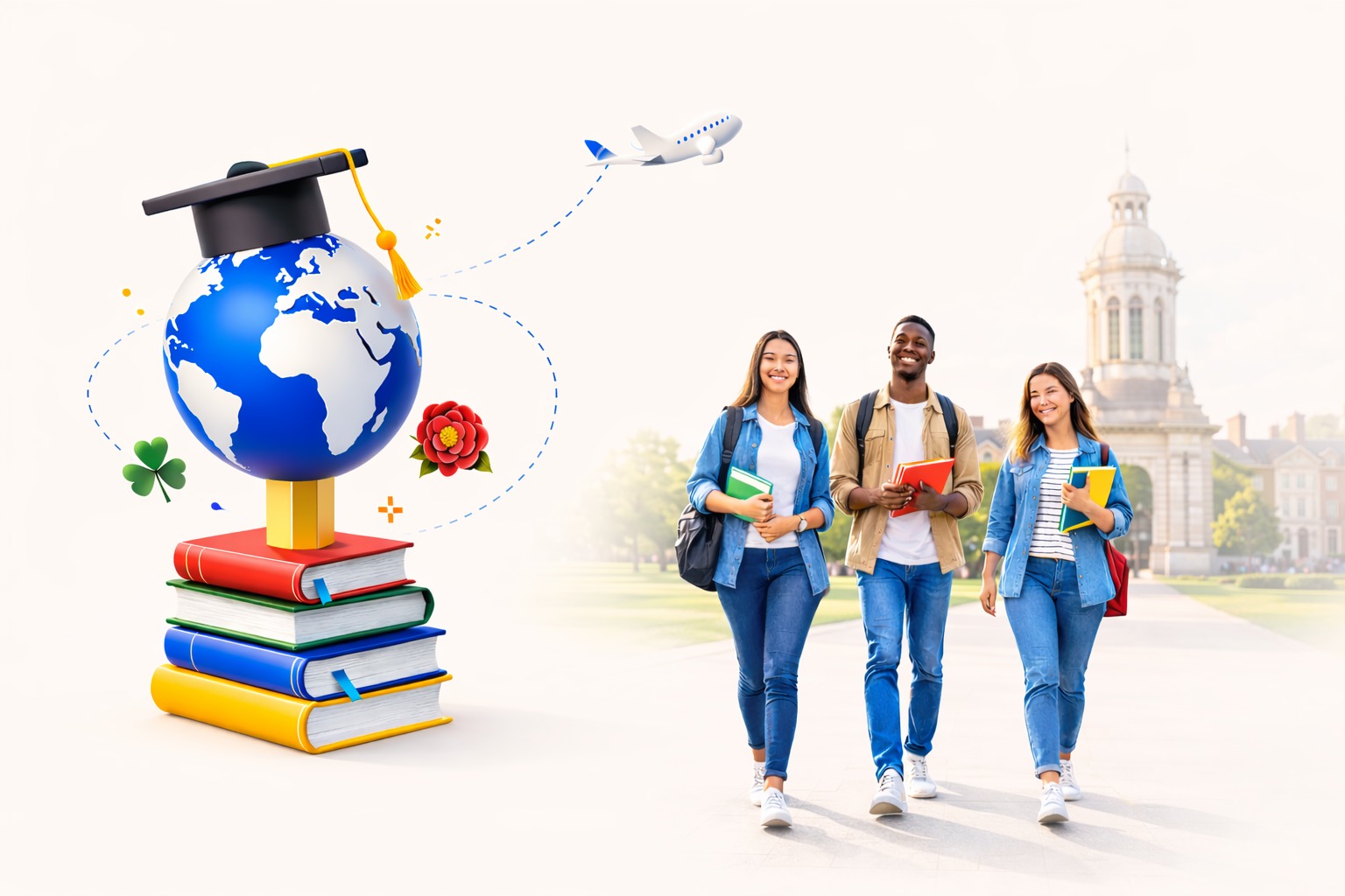 Students heading abroad